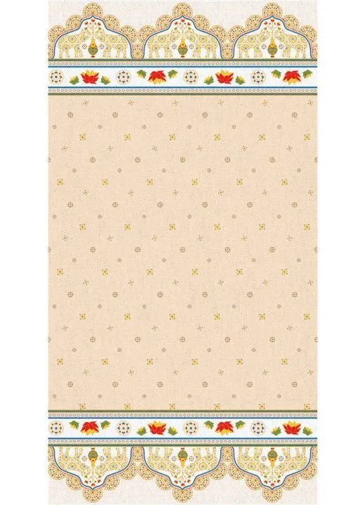 Ткань хлопковая PEPPY ИНДИЙСКОЕ САРИ 60*110см цв.ИС-01 Панель кремовый для кукол