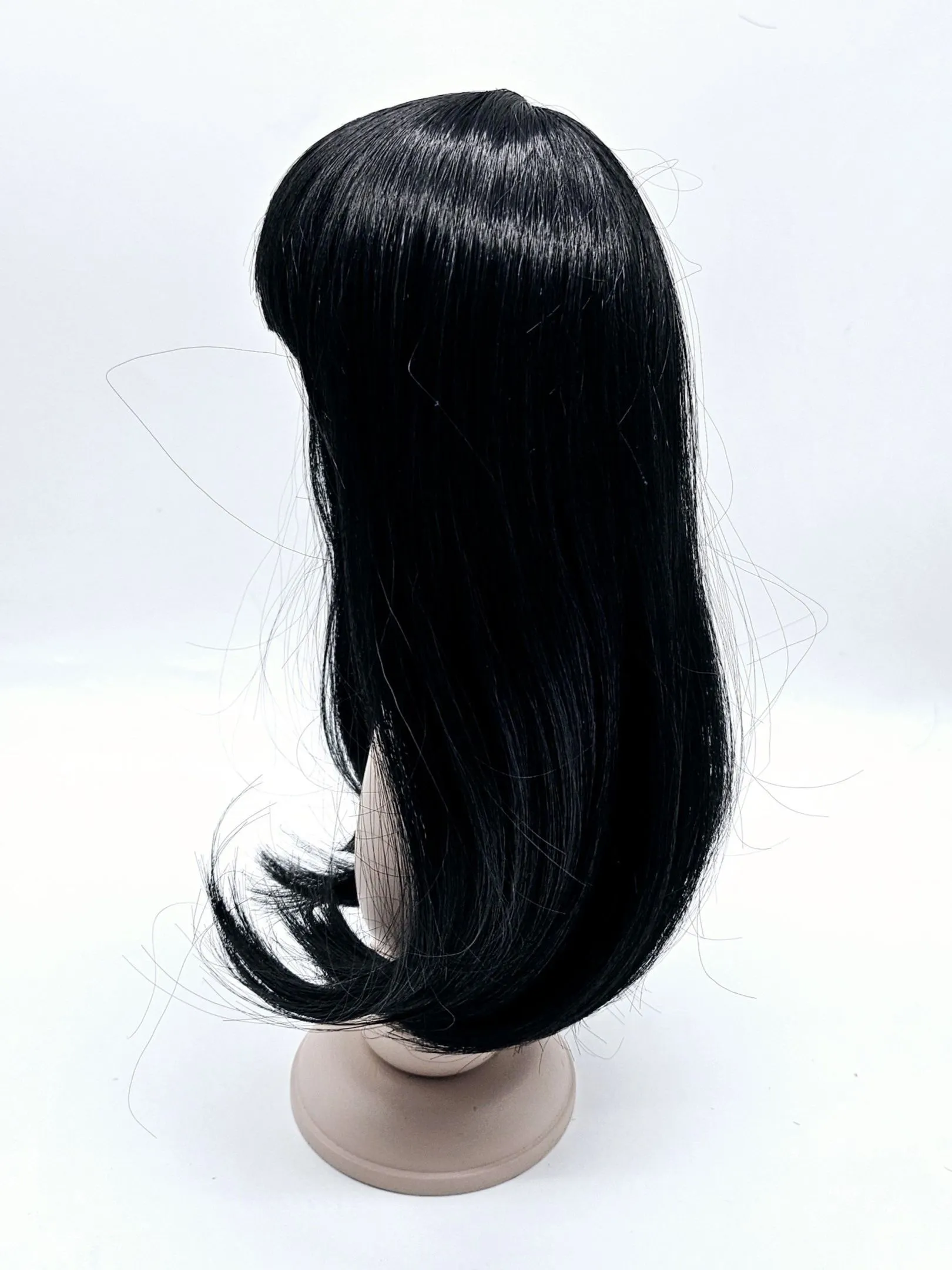 Парик П-101 с челкой цв.чёрный (01) обхват 27см для кукол | 3