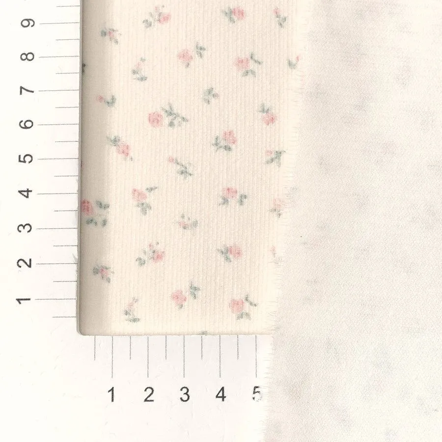 Микровельвет Цветочки цв.ванильно-кремовый 50*50см 28121 для кукол | 2