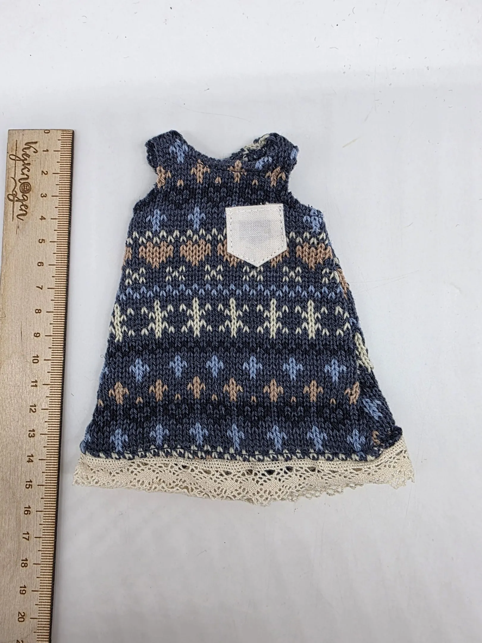 Платье трикотажное для кукол цв.синий БП-653 для кукол | 3