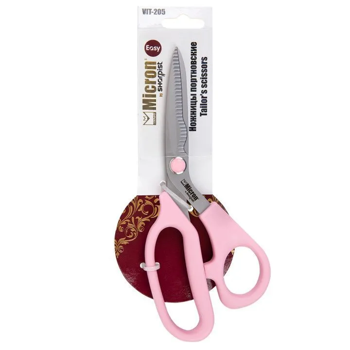 Ножницы Micron by Sharpist Easy портновские 204мм розовые VIT-205 для кукол