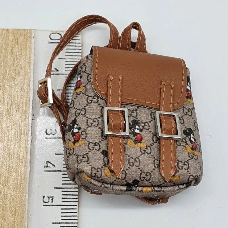 Рюкзак G Микки 4*3,5*1,5см цв.рыжий Р-35 для кукол | 1