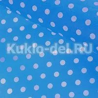 Тишью 10 листов 50*66см цв.голубой/горох 1396791 для кукол | 1