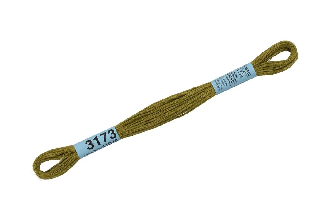 Мулине Gamma цв.№3173 св.хаки 100% хлопок для кукол