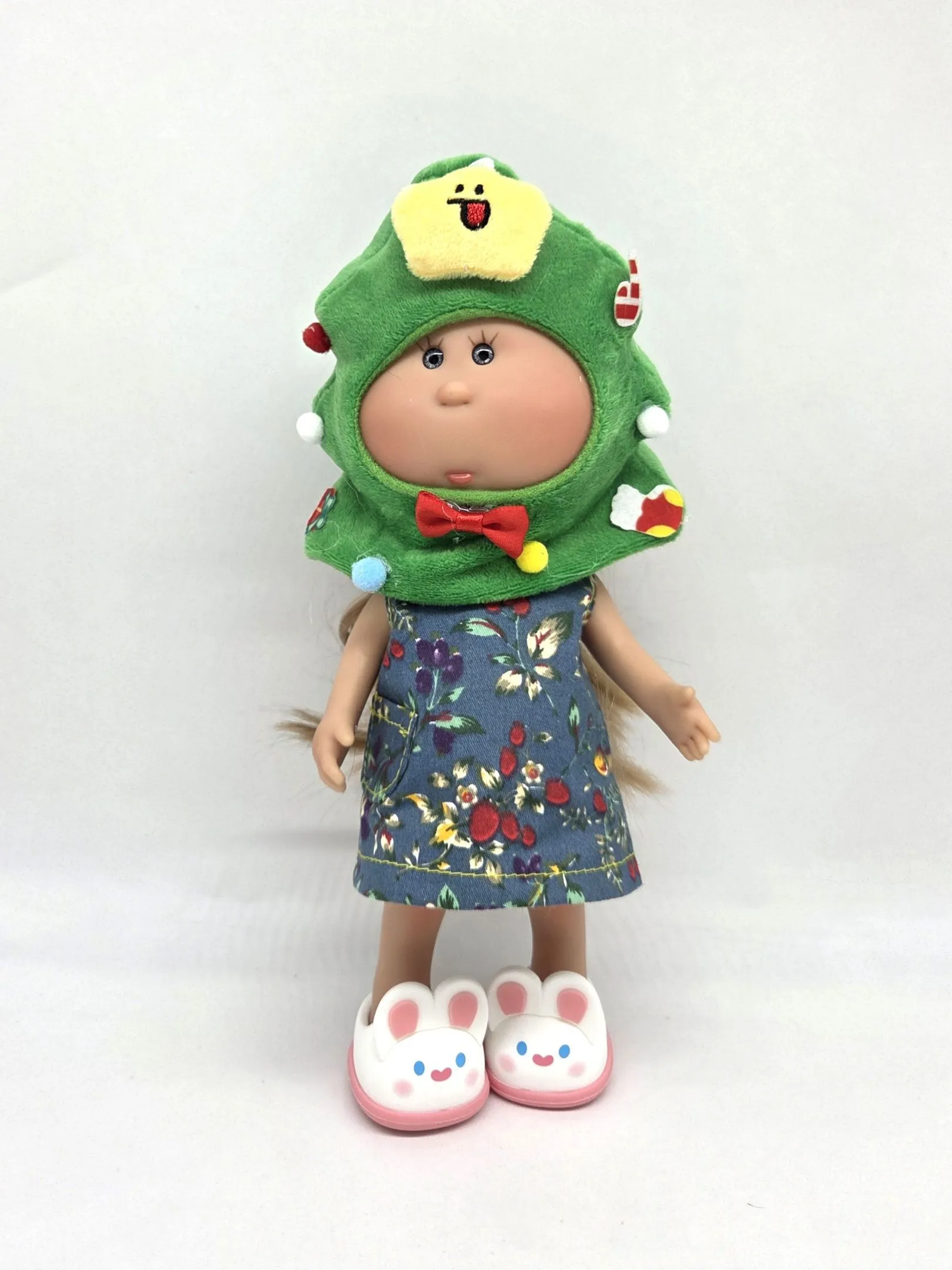 Шапочка плюшевая для кукол Ёлка новогодняя обхват 23см 278-01 для кукол | 2