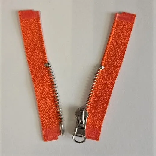 Молния-мини разъемная металл 5см цв.оранжевый М-5 для кукол | 1