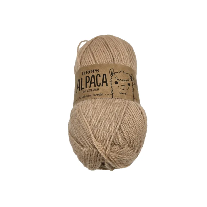 Пряжа DROPS ALPACA UNI COLOUR 50гр 167м цв.0302 верблюжий для кукол