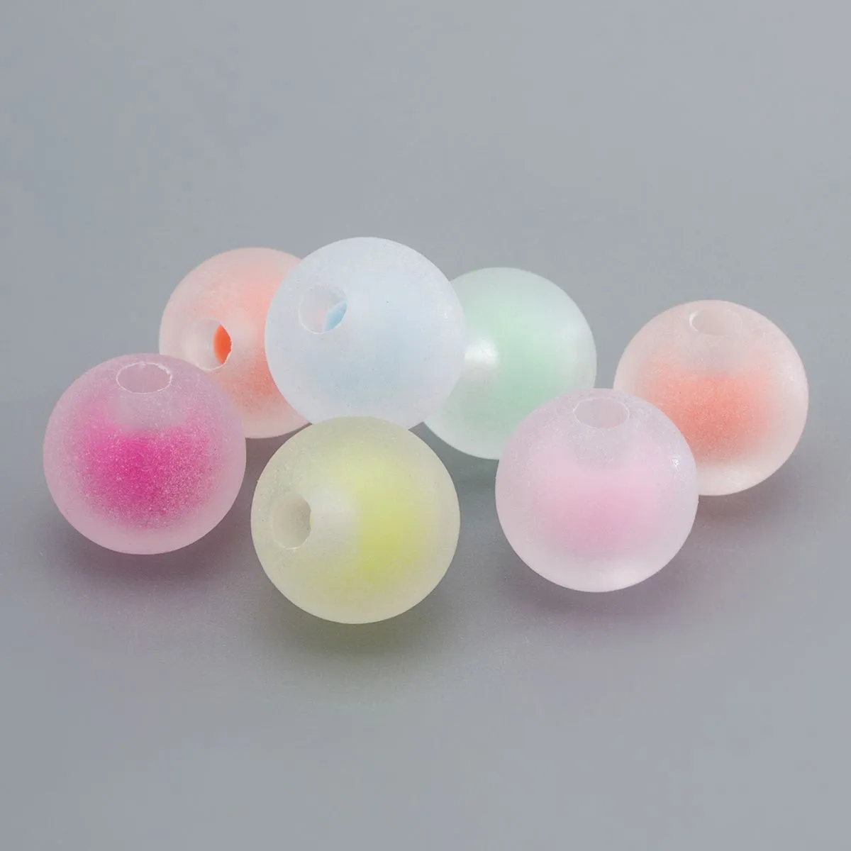 Бусины пластиковые матовые, круглые d-10мм, 50гр. цв.микс 7748411 для кукол | 6