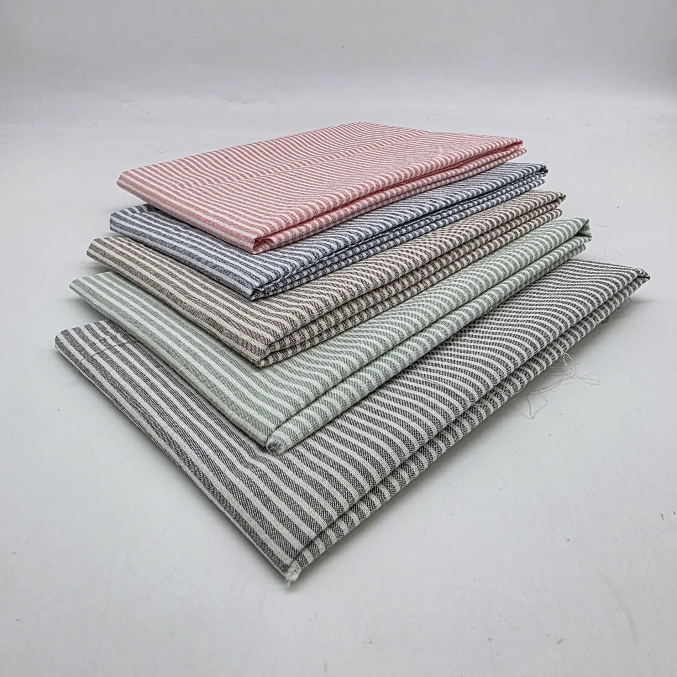 Набор ткани Варёный (стираный) хлопок Полоска (5 шт.) 28060 для кукол | 2