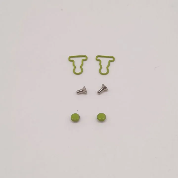 Миниатюрные пряжки для кукольной одежды 9мм+4мм цв.салатовый (06) 1пара ПР-45 для кукол