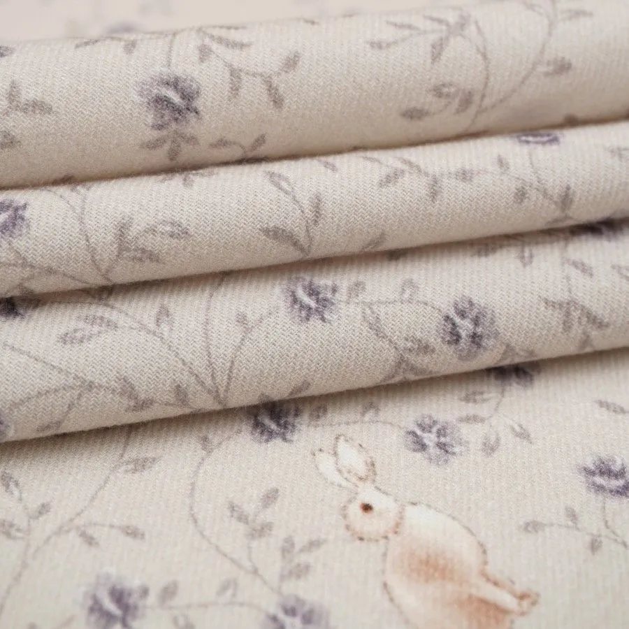 Ткань хлопковая Цветущий секрет 50*50см цв.серо-бежевый 28088 для кукол | 3