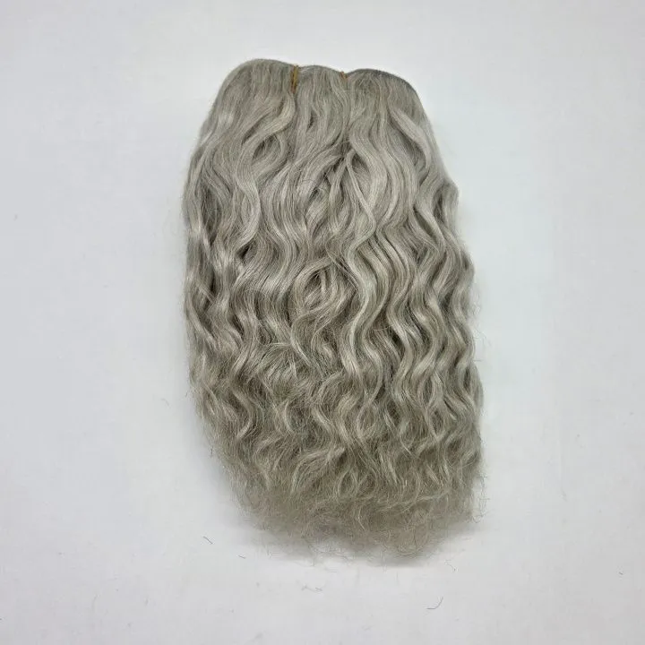Трессы козочка кудрявые цв.серебро silver, упаковка 4,8-5м для кукол
