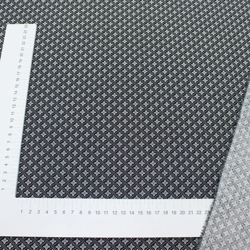 Ткань хлопковая цв.чёрный/белый 50*45cм 28077 для кукол | 1