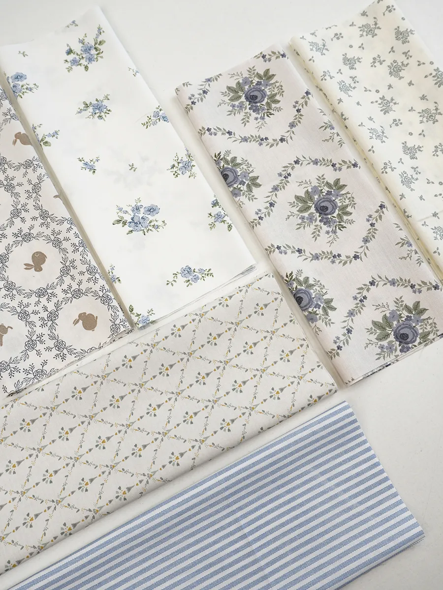 Набор ткани Сатин №2 "Цветочные грани" 45*30см 6шт. 27789 для кукол | 3