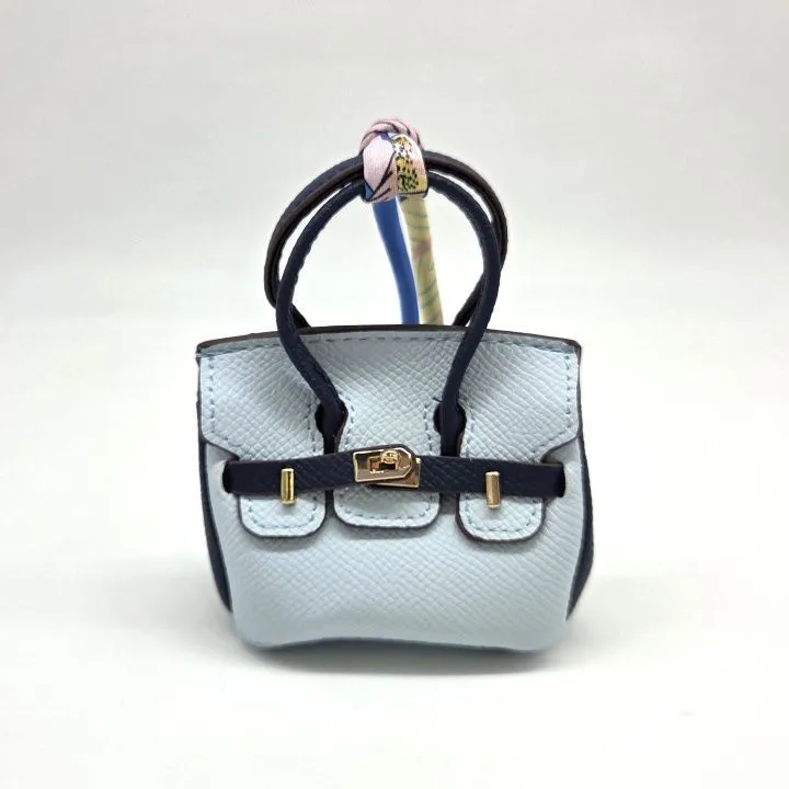 Сумка 7*7,5*3см цв.голубой/т.синий (17) С-156 для кукол