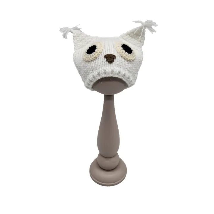 Шапочка-Сова ША-24 цв.белый, обхват 27см для кукол