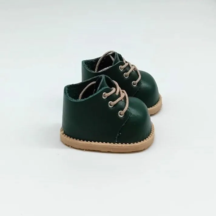 Ботиночки Б-133 натур.кожа цв.тёмно-зелёный (36) 5,5см для кукол | 1