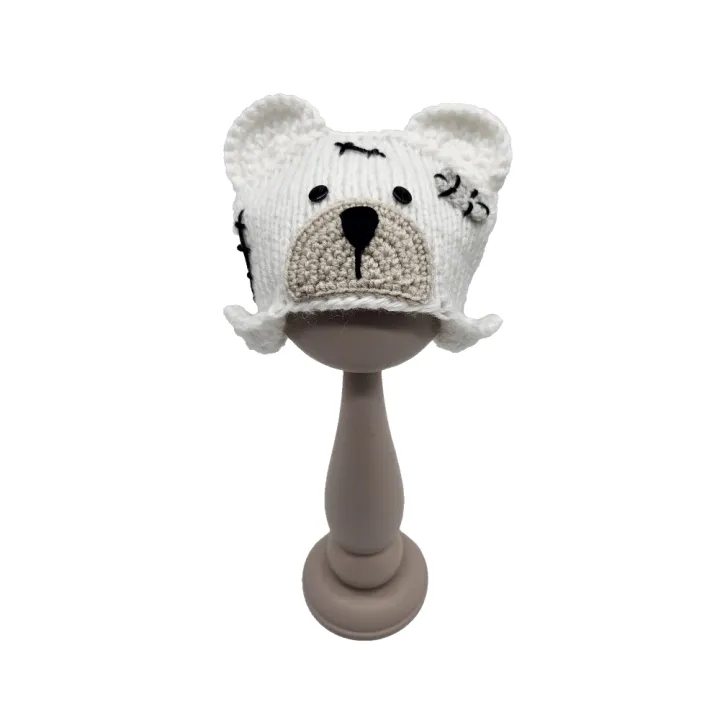 Шапочка-мишка ША-50 цв.белый (05), обхват 27см для кукол