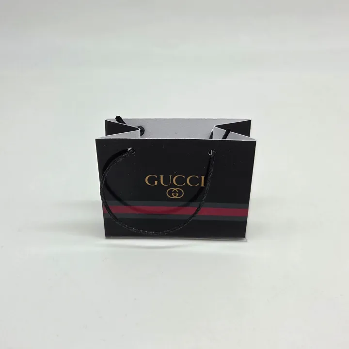 Миниатюрные пакет с логотипом Gucci цв.черный для кукол