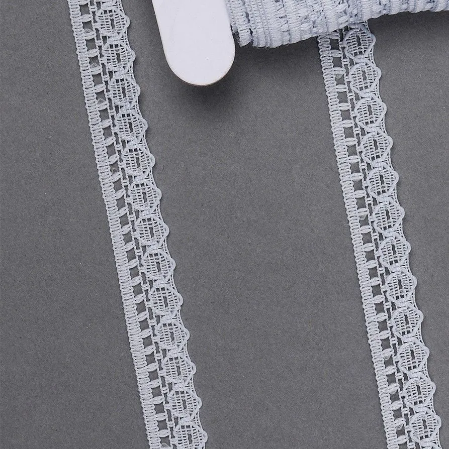 Кружево-трикотаж 10мм цв.11 серый TBY.1665.11 для кукол | 1