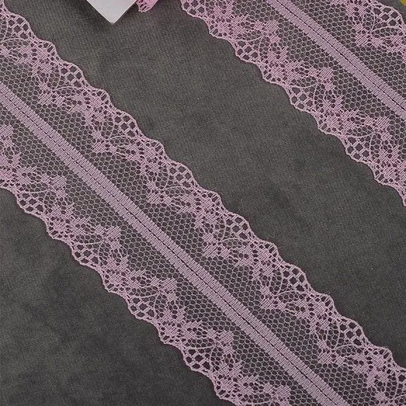 Кружево-трикотаж TBY 150-1 шир.40мм цв.12 розовый для кукол