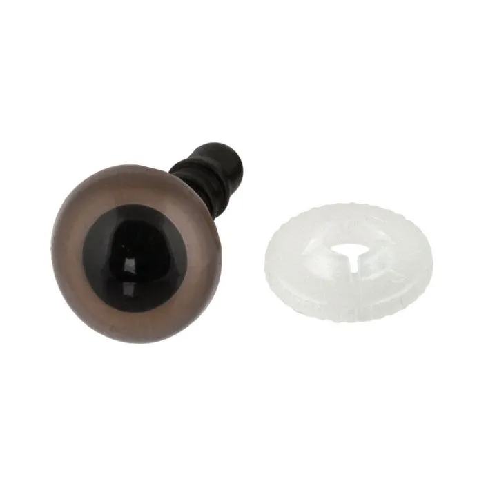 Глаза кристальные с шайбами d-12мм цв.бежевый 2шт. CRE-12 для кукол