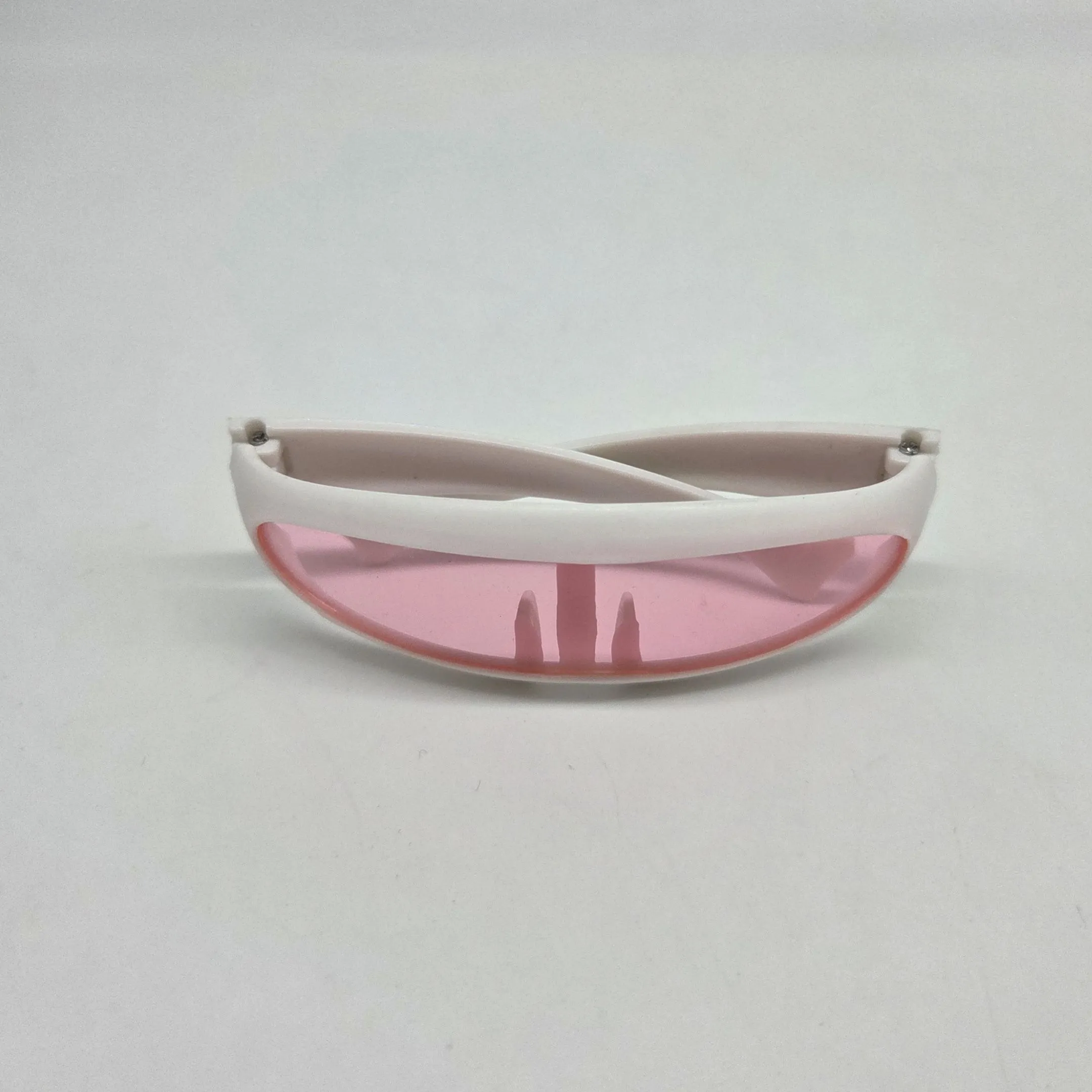 Очки со стеклом пластик 8,3см цв.белый/розовый 255-02 для кукол | 1