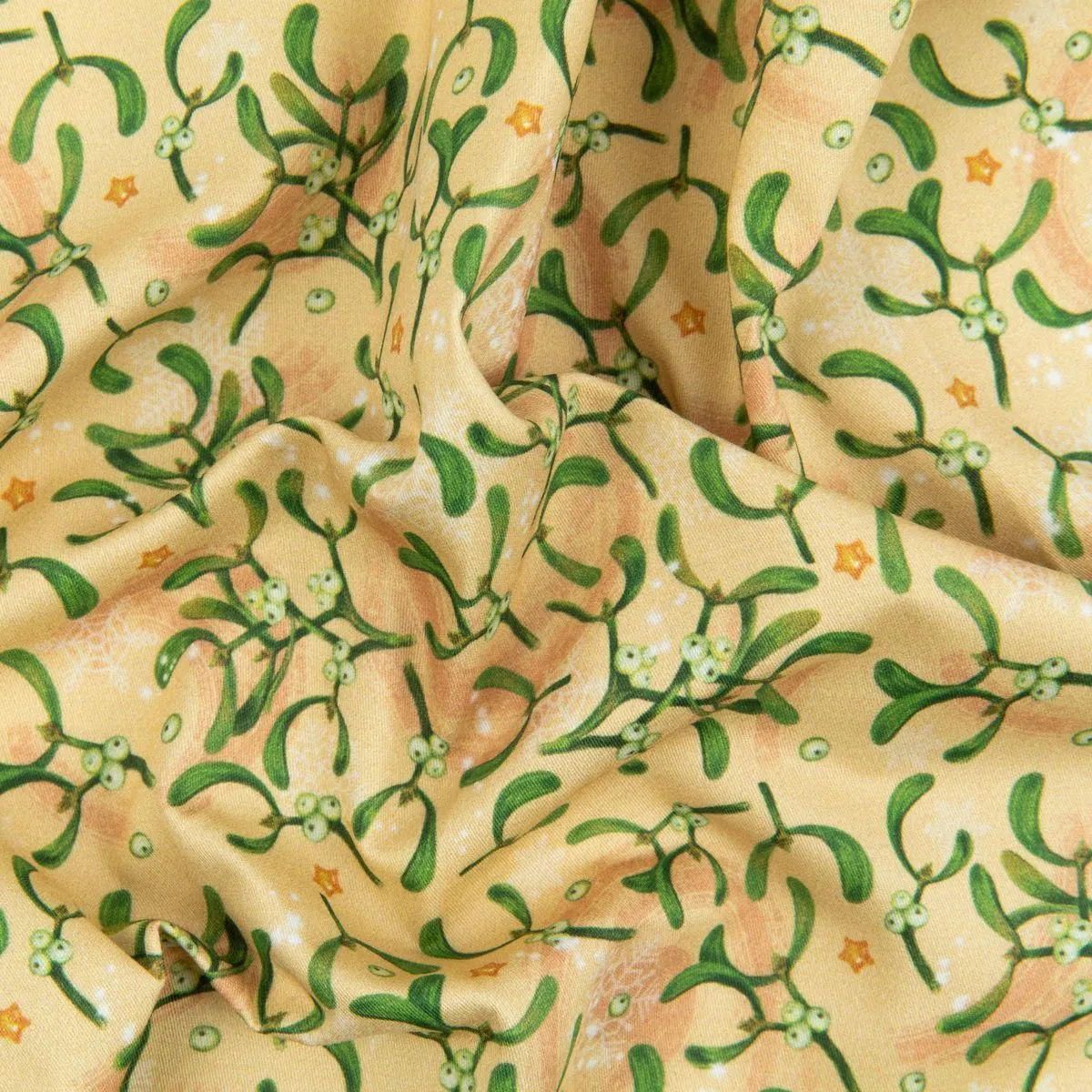 Ткань хлопковая НОВОГОДНЯЯ СКАЗКА 50*50см цв.НС-13 бежевый для кукол | 3