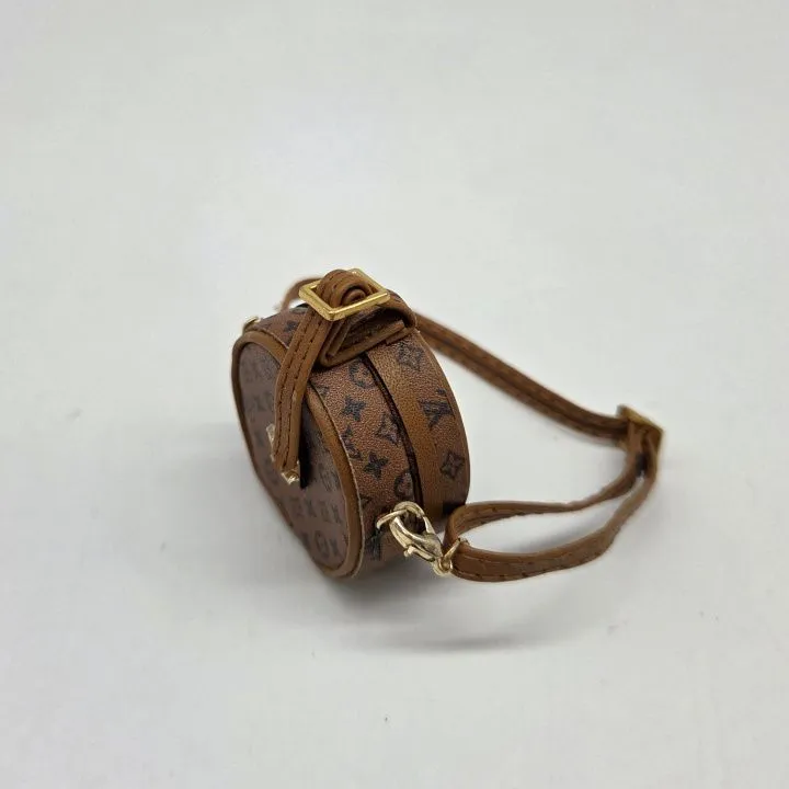 Сумка круглая LV д-3,5см цв.рыжий (02) С-149 для кукол