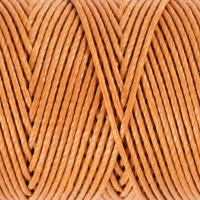 Нитки ПромыселЪ для кожи вощёные кручёные крапива 0,55мм 25м цв.003 рыжый LC-004 для кукол | 3