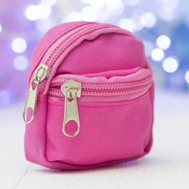 Рюкзак Спорт 3*6,5*8см цв.розовый 4447426 для кукол