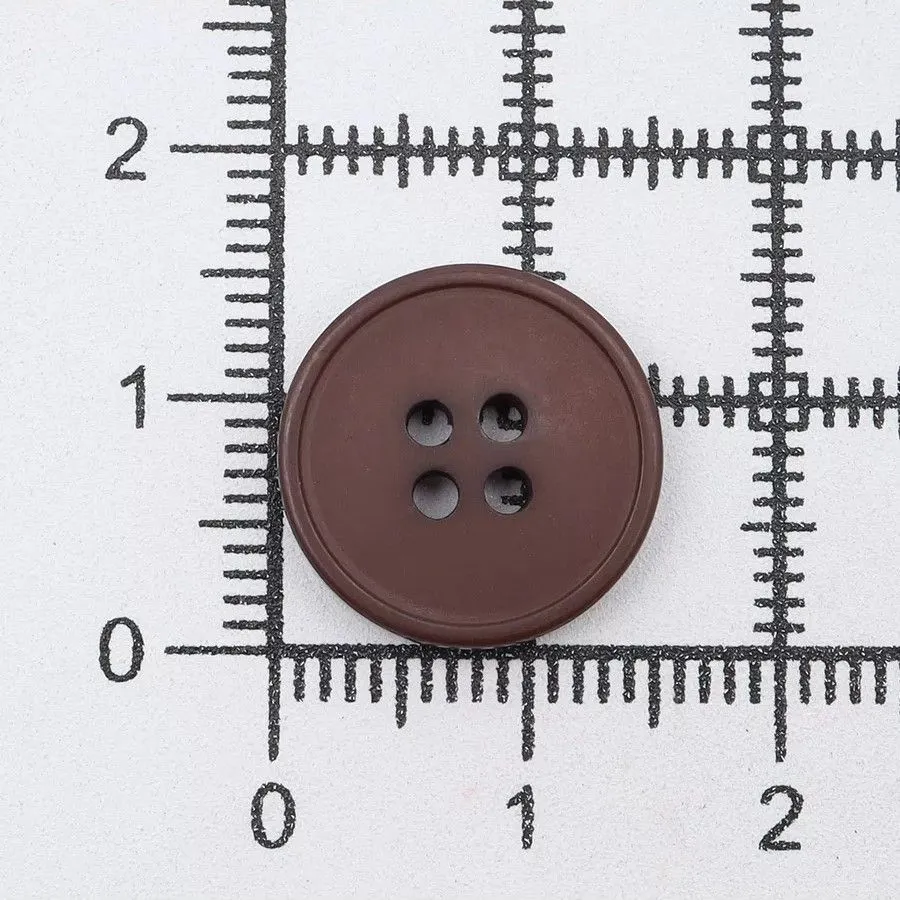 Пуговица костюмная 15мм цв.коричневый 10шт. 27975 для кукол | 1