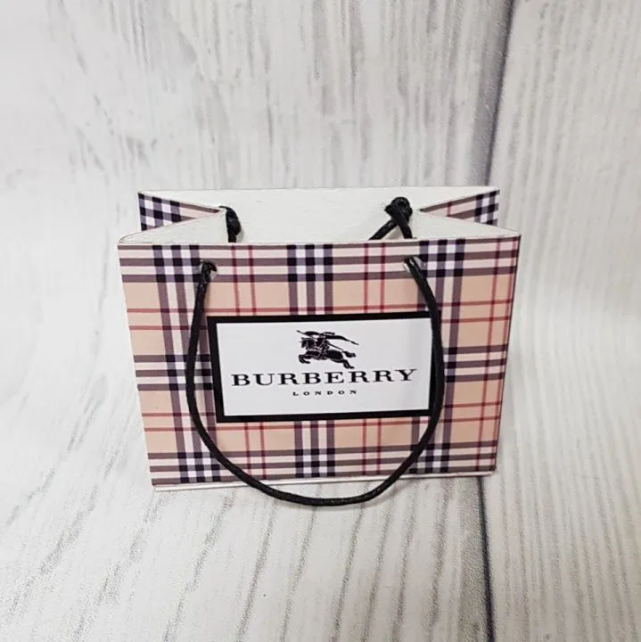 Миниатюрные пакеты с логотипом Burberry клетка для кукол | 1
