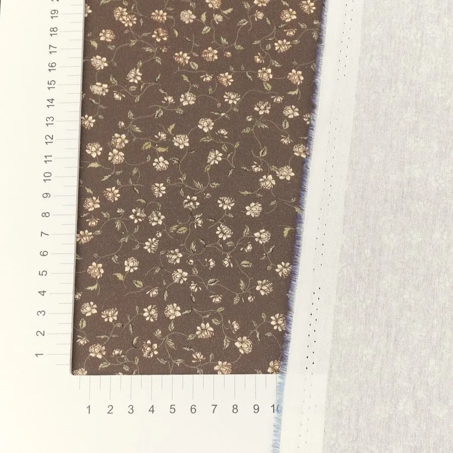 Ткань хлопковая Воздушное сплетение 50*48см цв.коричневый 28123 для кукол | 1