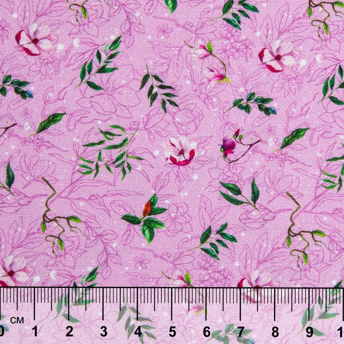 Ткань хлопковая PEPPY ПРЕКРАСНЫЕ МАГНОЛИИ 50*55см цв.ПМ-05 сиреневый для кукол | 1