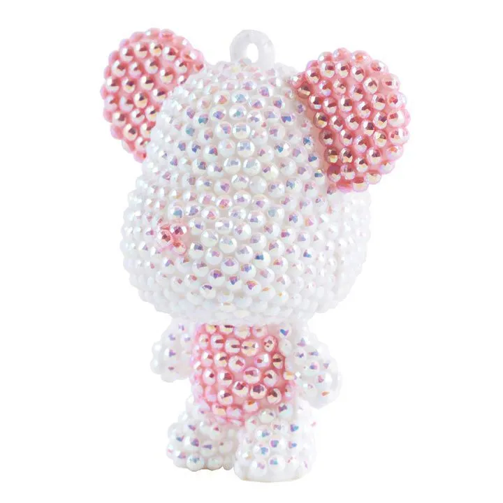 Набор для творчества Кристальная (алмазная) мозаика Фрея ALVF-003 брелок Белый мишка 5,5*6,5см для кукол