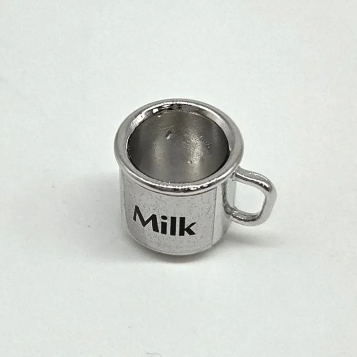 Кружка мини MILK металл 1,3см 1шт. для кукол
