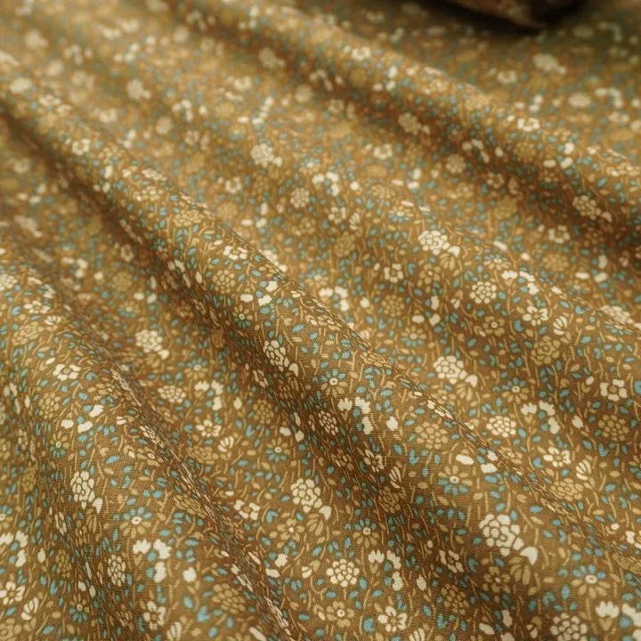 Ткань хлопковая Ситец цв.темный орех 50*47см 28078 для кукол