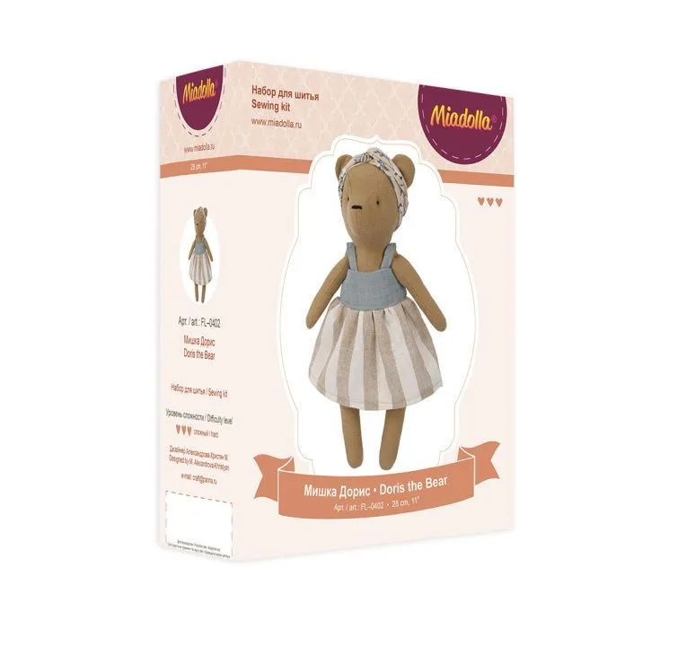 Набор для шитья "Miadolla" FL-0402 Мишка Дорис для кукол