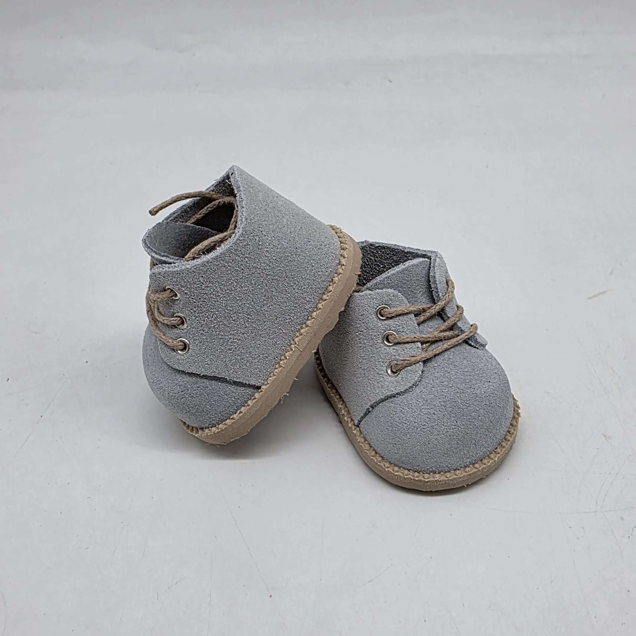 Ботиночки Б-133 натур.замша цв.светло-голубой (38) 5,5см для кукол | 3