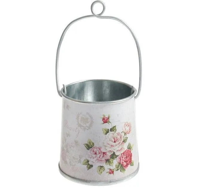 Ведерко малое "Розы" 5*5*5 см для кукол