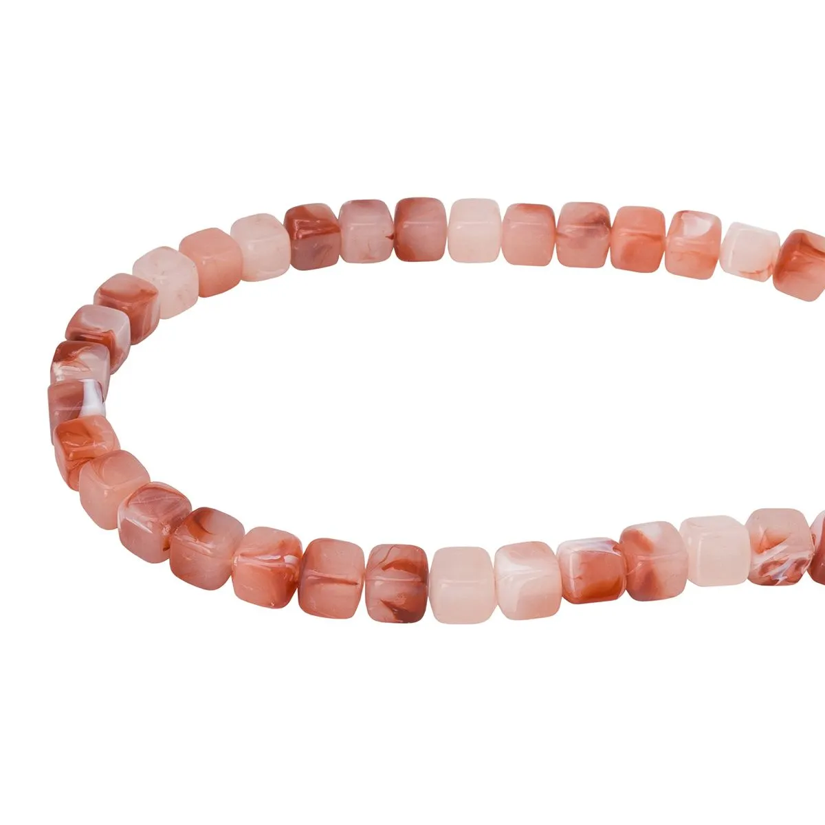 Бусины пластиковые прозрачные, куб 6,5*6,6мм, 50гр. цв.00005 розовый кварц 7748713 для кукол | 1