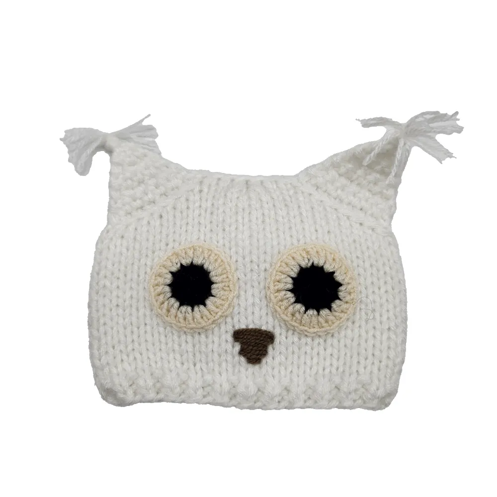 Шапочка-Сова ША-24 цв.белый, обхват 27см для кукол | 4