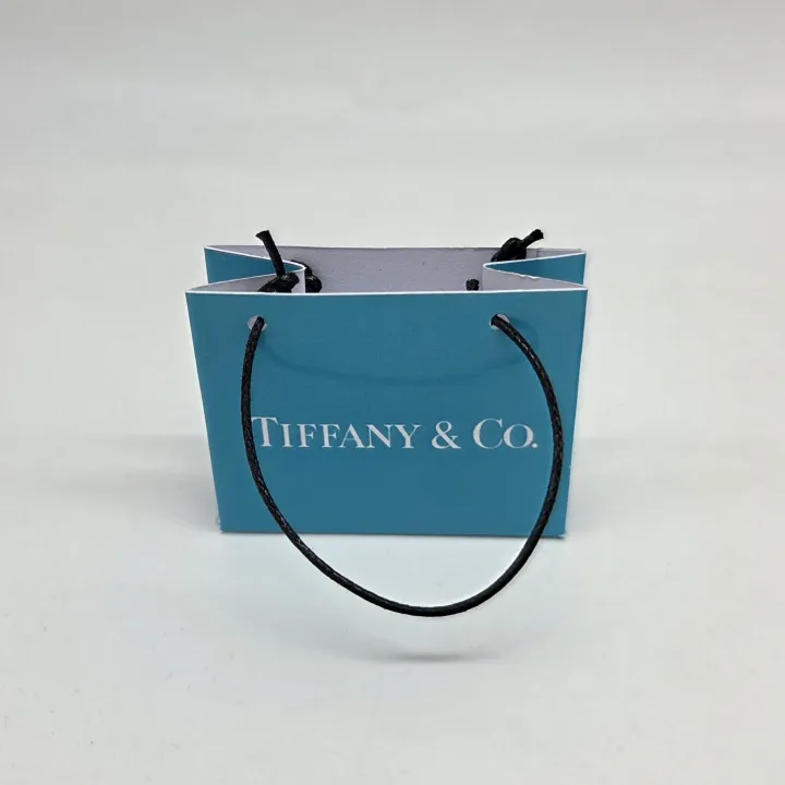 Миниатюрный пакет с логотипом Тиффани цв.бирюзовый для кукол