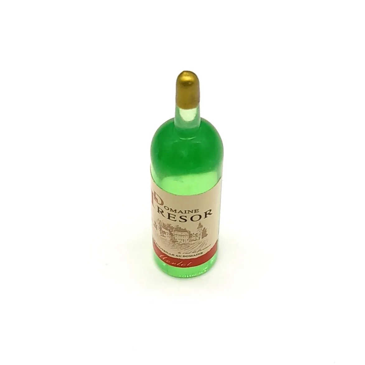 Миниатюра Вино белое в бутылке 4,5см 1шт. 26069 для кукол | 1