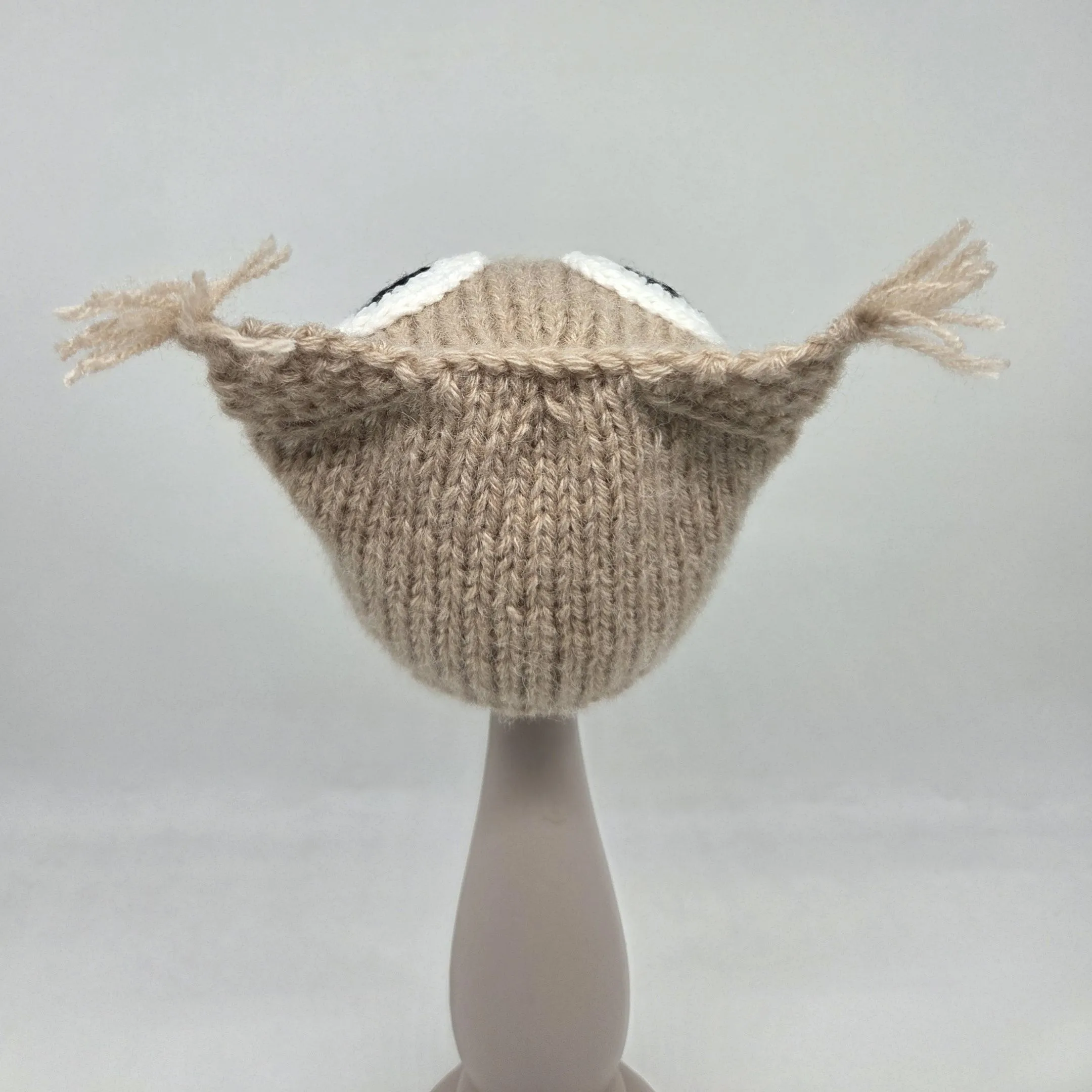 Шапочка-Сова ША-24 цв.бежевый, обхват 27см для кукол | 3