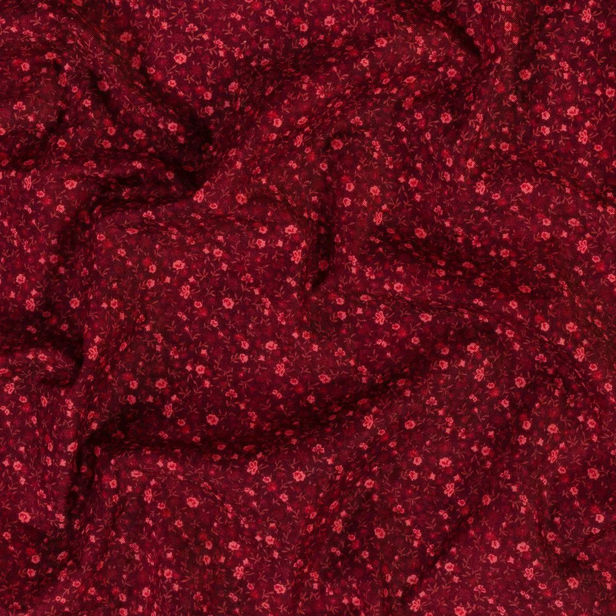 Ткань хлопковая 4517 цв.бордовый (406) 50*55см для кукол | 3