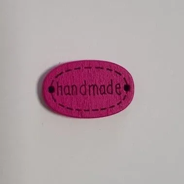 Декоративный элемент "hand made" 2*1,2см цв.микс 1шт. 9970 для кукол | 1