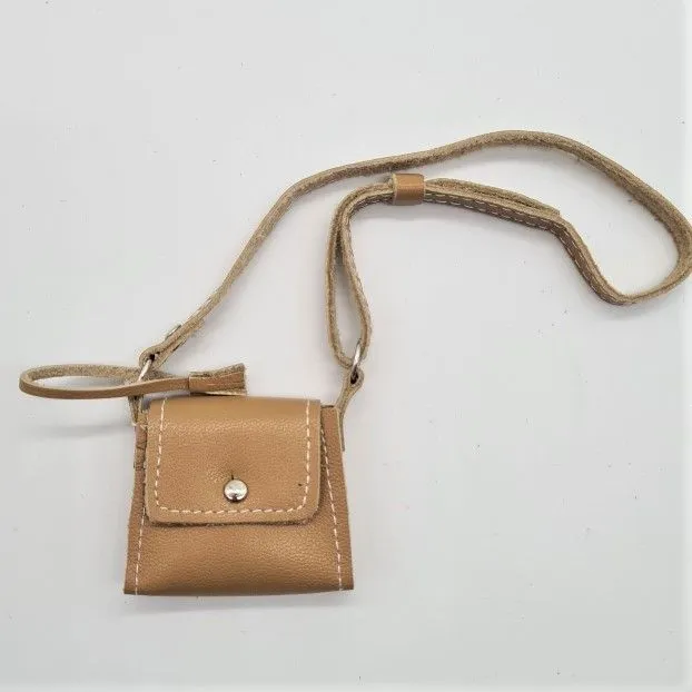 Сумочка С-91 натур.кожа цв.ириска 4,5*3,5*1см для кукол | 1