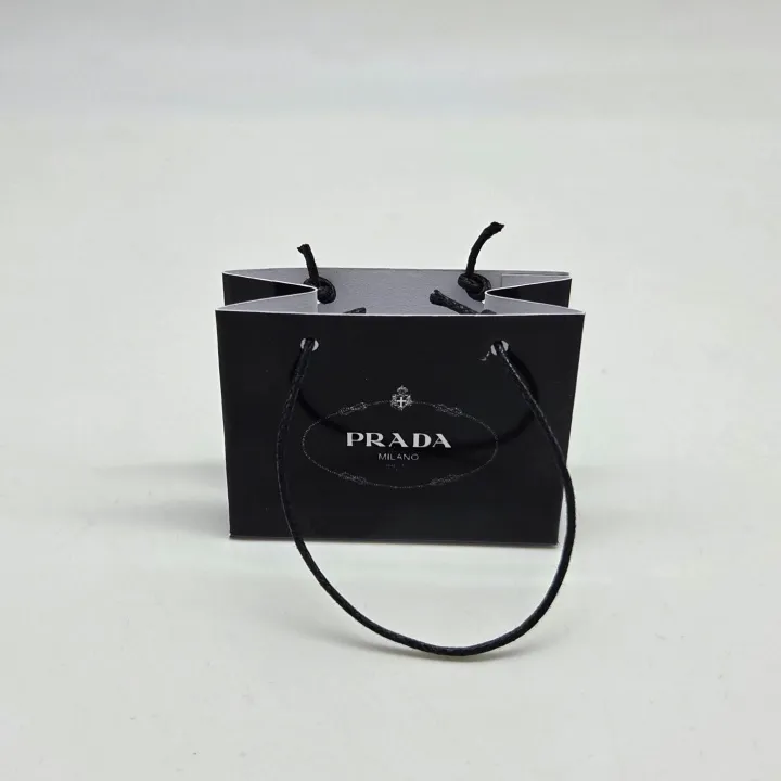 Миниатюрный пакет с логотипом PR цв.черный для кукол